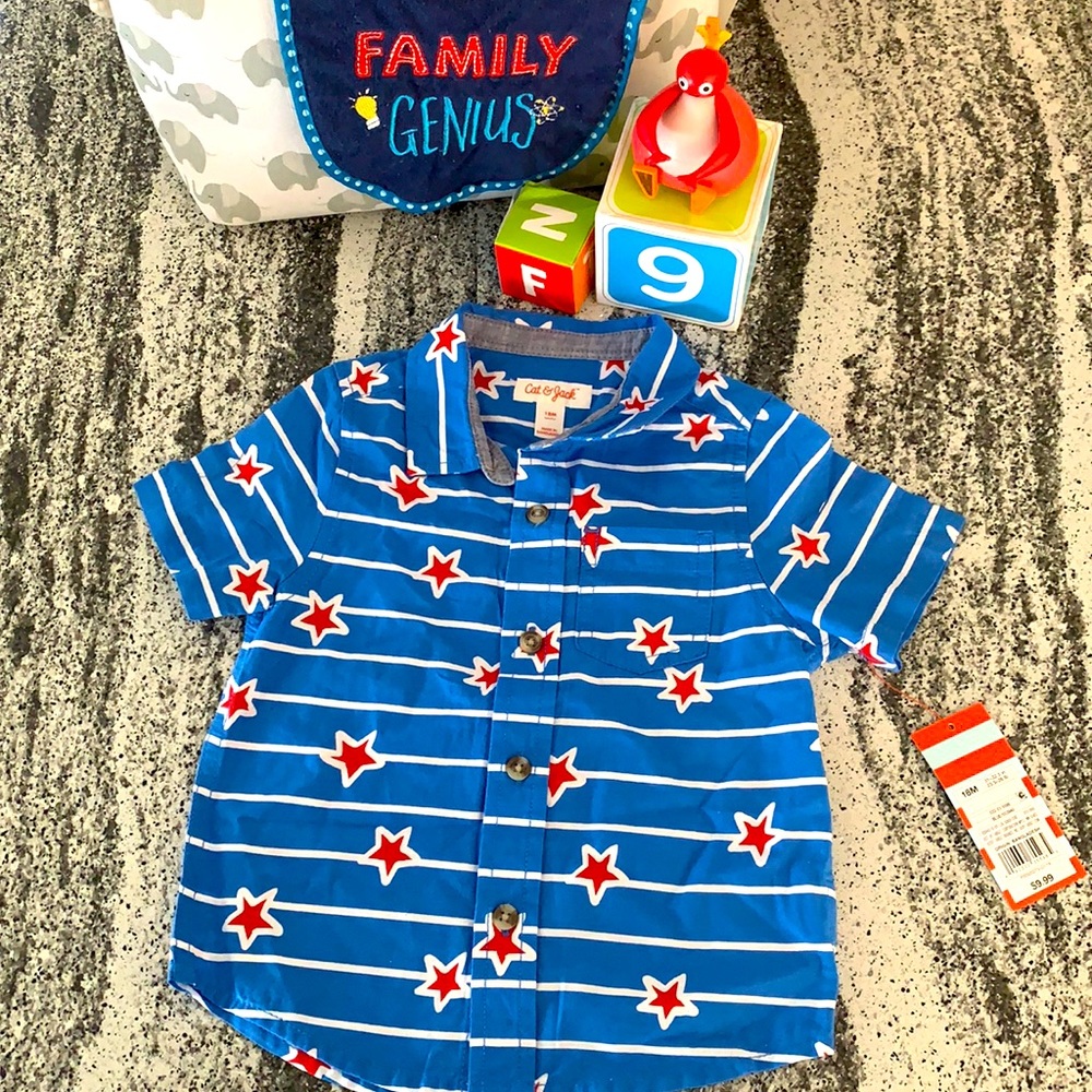 Children’s Cat & Jack Stars and Stripes shirt 18m